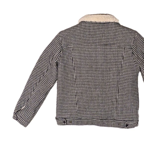 Scotch & Soda Wool Blend Houndstooth Trucker Jacket Size M Preowned - Picture 6 of 9